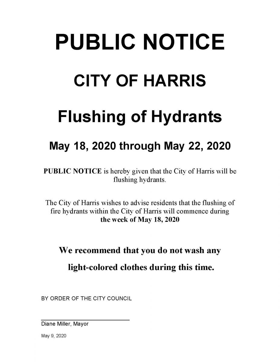 Hydrant Flushing Notice