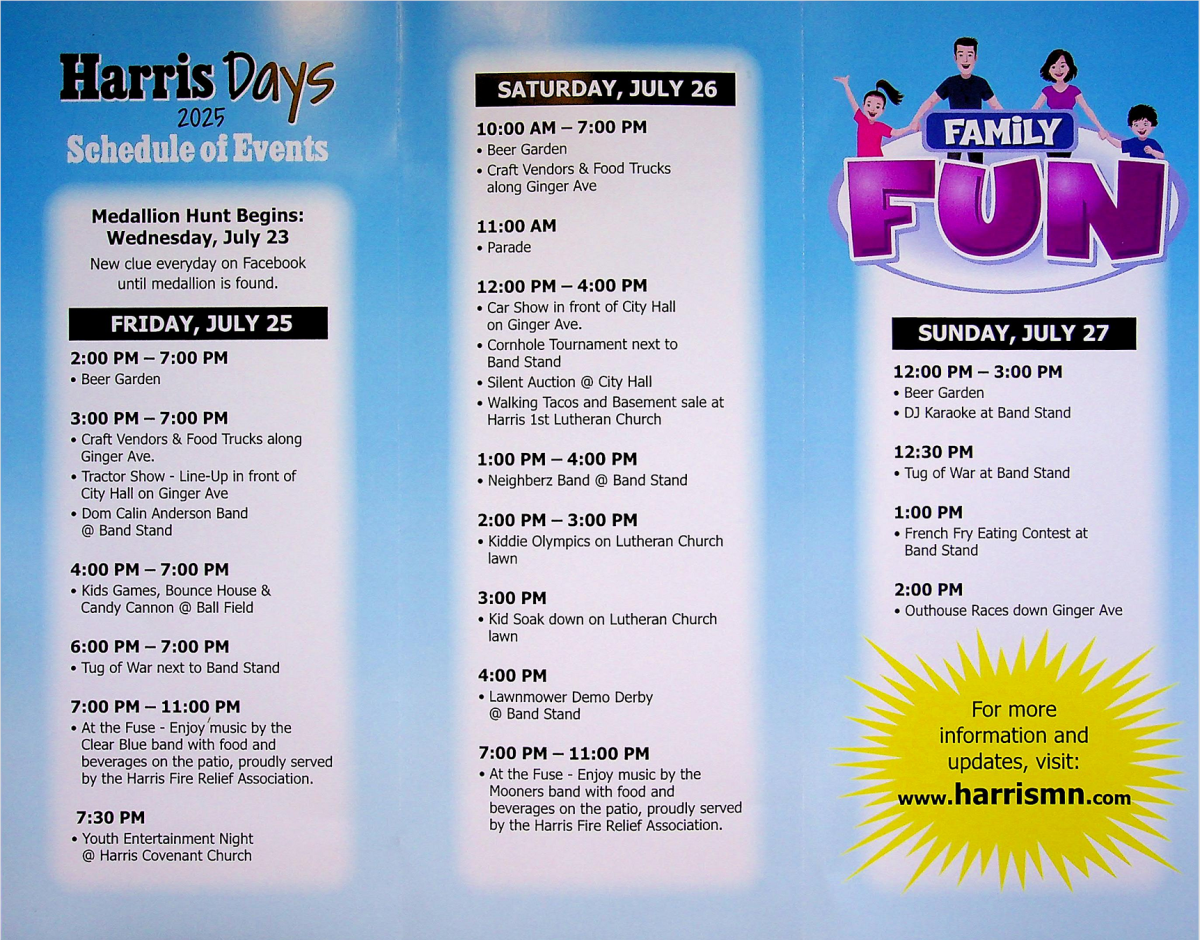 Schedule of events